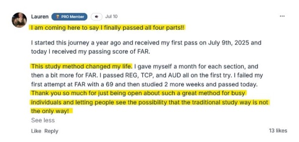 Lauren: a FAR retake and the finish line